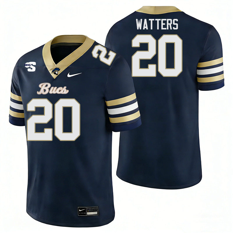Charleston Southern Buccaneers #20 Hakeem Watters College Football Jerseys,Uniforms-Navy